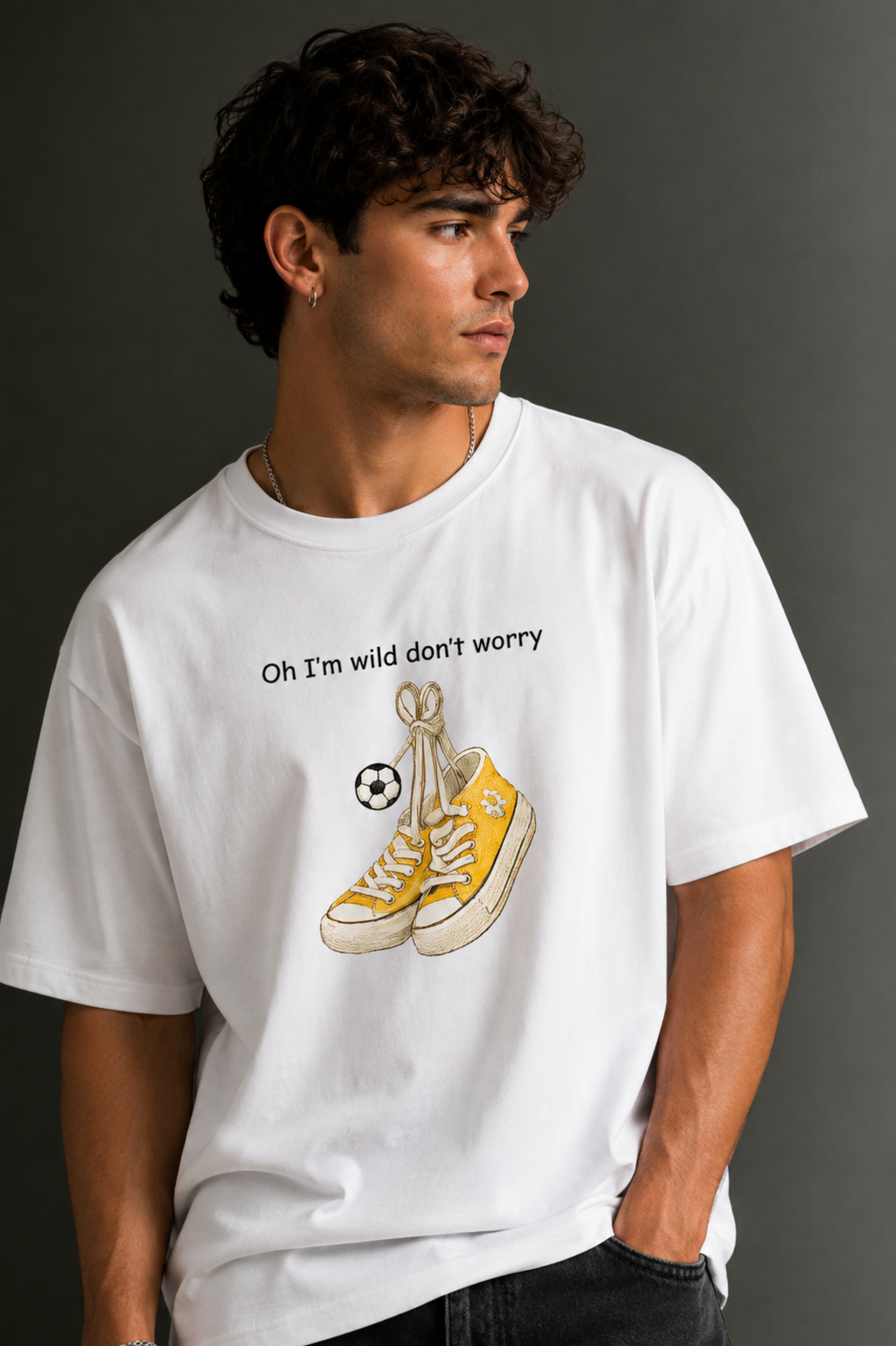 Men's Drop Shoulder Front Printed T-Shirt | Graphic Tee | OUTPUFF
