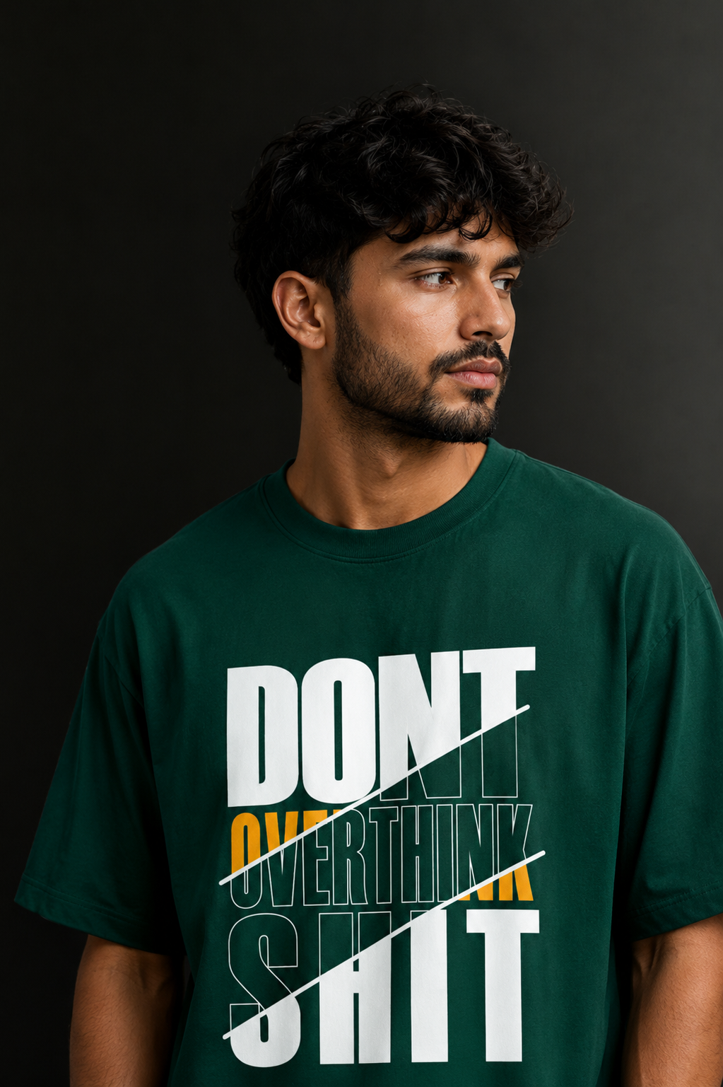 Men's Drop Shoulder Front Printed T-Shirt | Graphic Tee | OUTPUFF