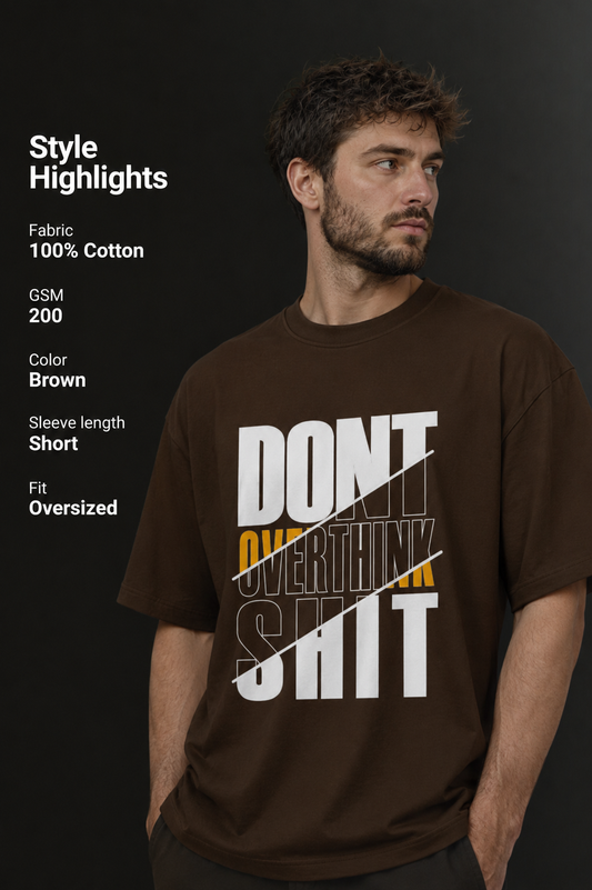 Men's Drop Shoulder Front Printed T-Shirt | Graphic Tee | OUTPUFF