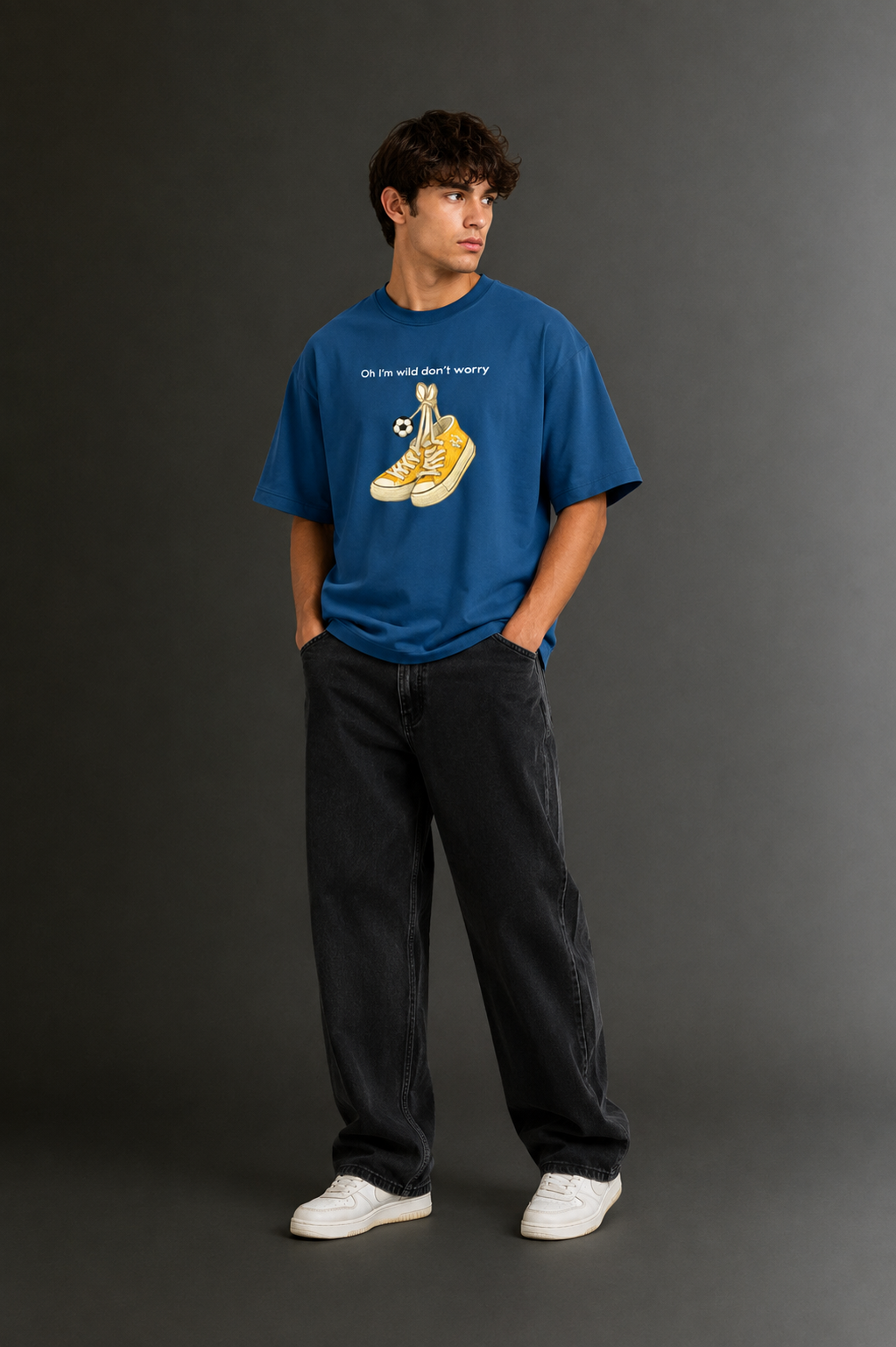 Men's Drop Shoulder Front Printed T-Shirt | Graphic Tee | OUTPUFF