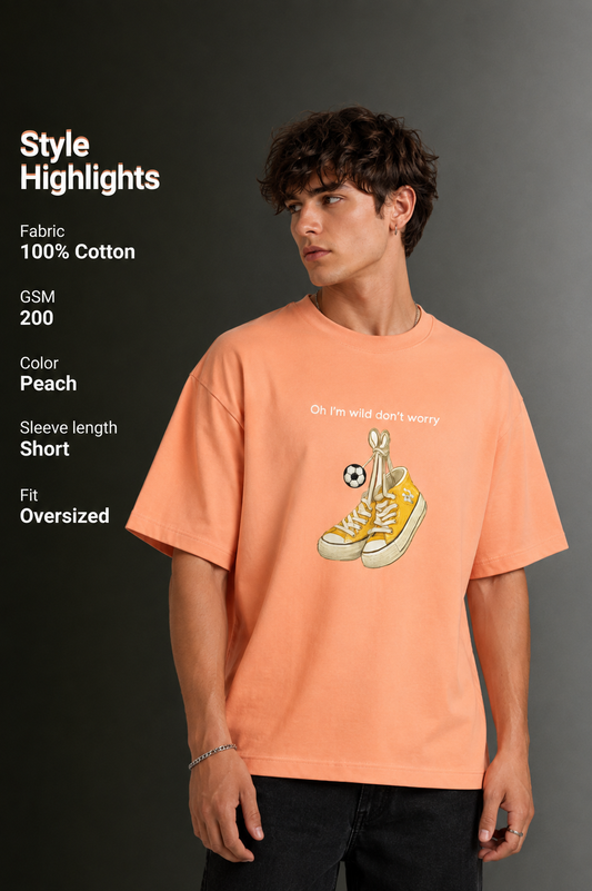 Men's Drop Shoulder Front Printed T-Shirt | Graphic Tee | OUTPUFF