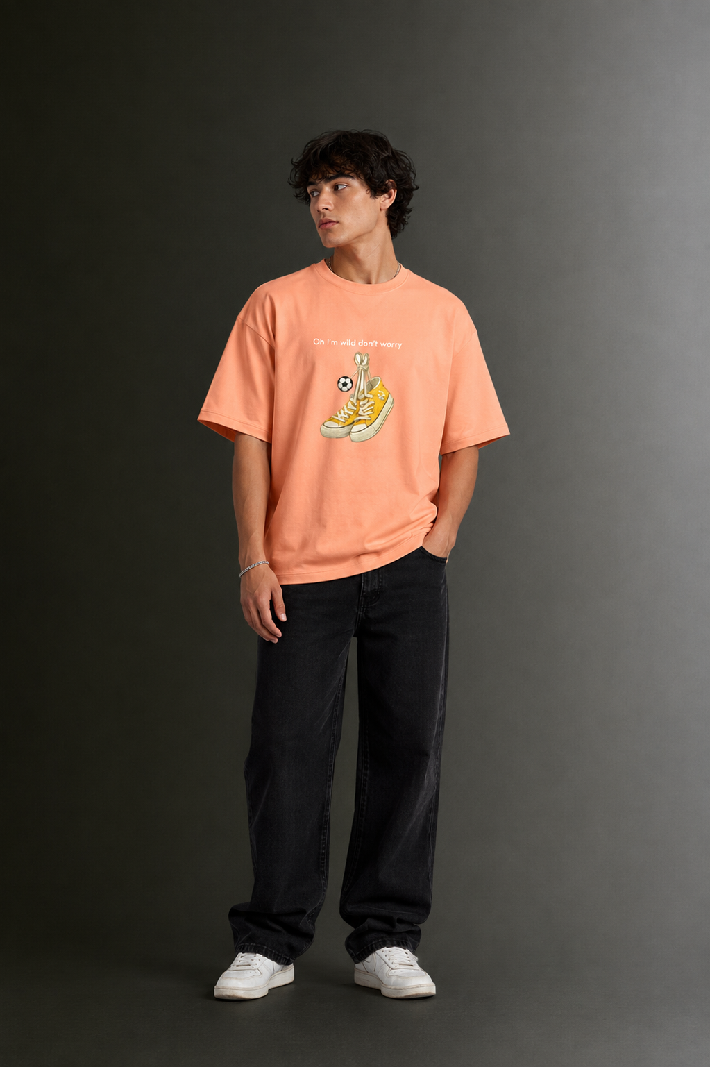 Men's Drop Shoulder Front Printed T-Shirt | Graphic Tee | OUTPUFF