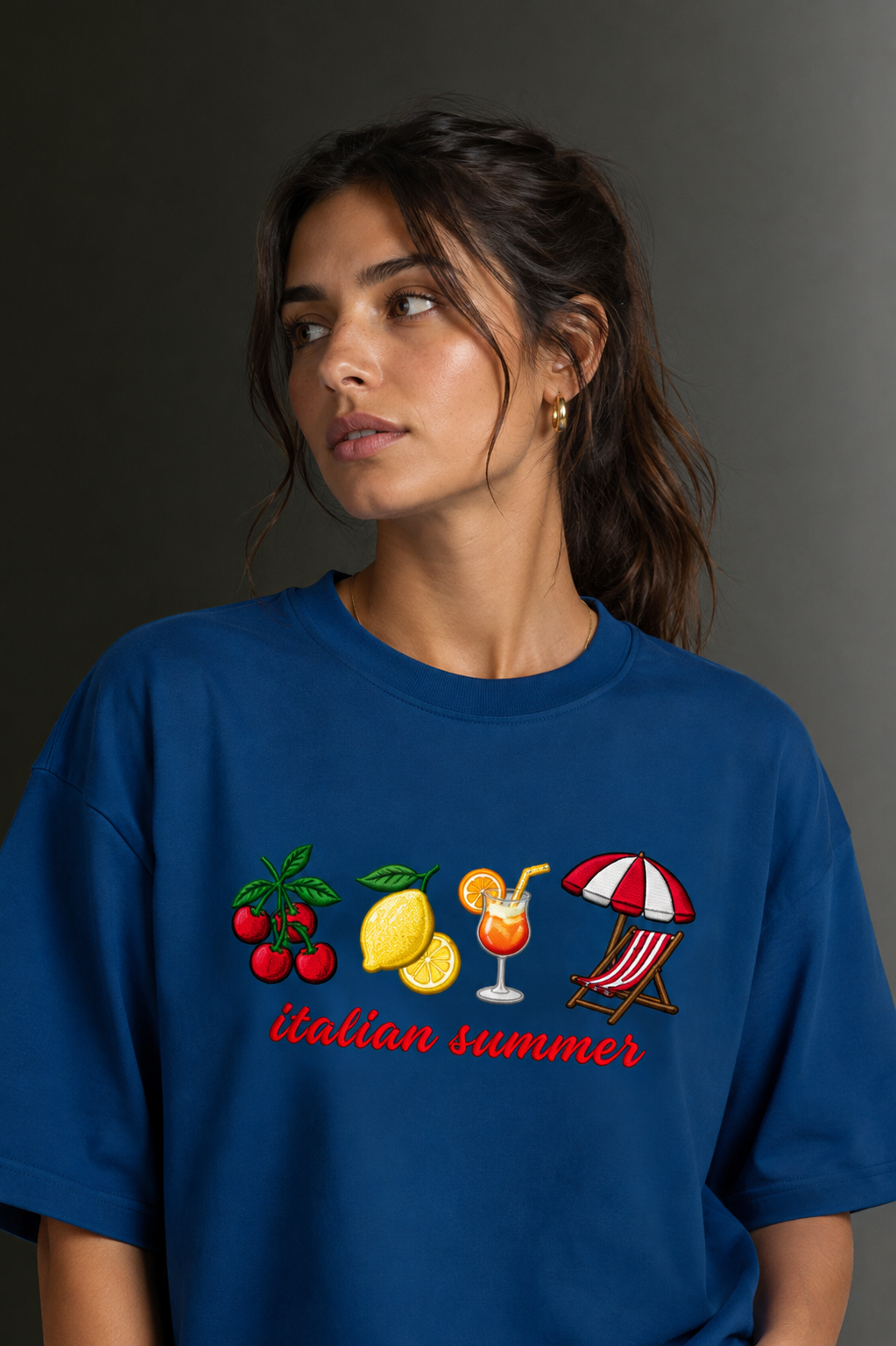 Women Drop Shoulder Front Printed T-Shirt | OUTPUFF