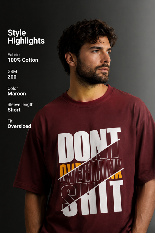 Men's Drop Shoulder Front Printed T-Shirt | Graphic Tee | OUTPUFF