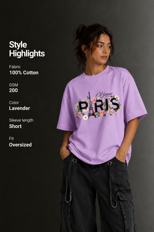 Women Drop Shoulder Front Printed T-Shirt | OUTPUFF