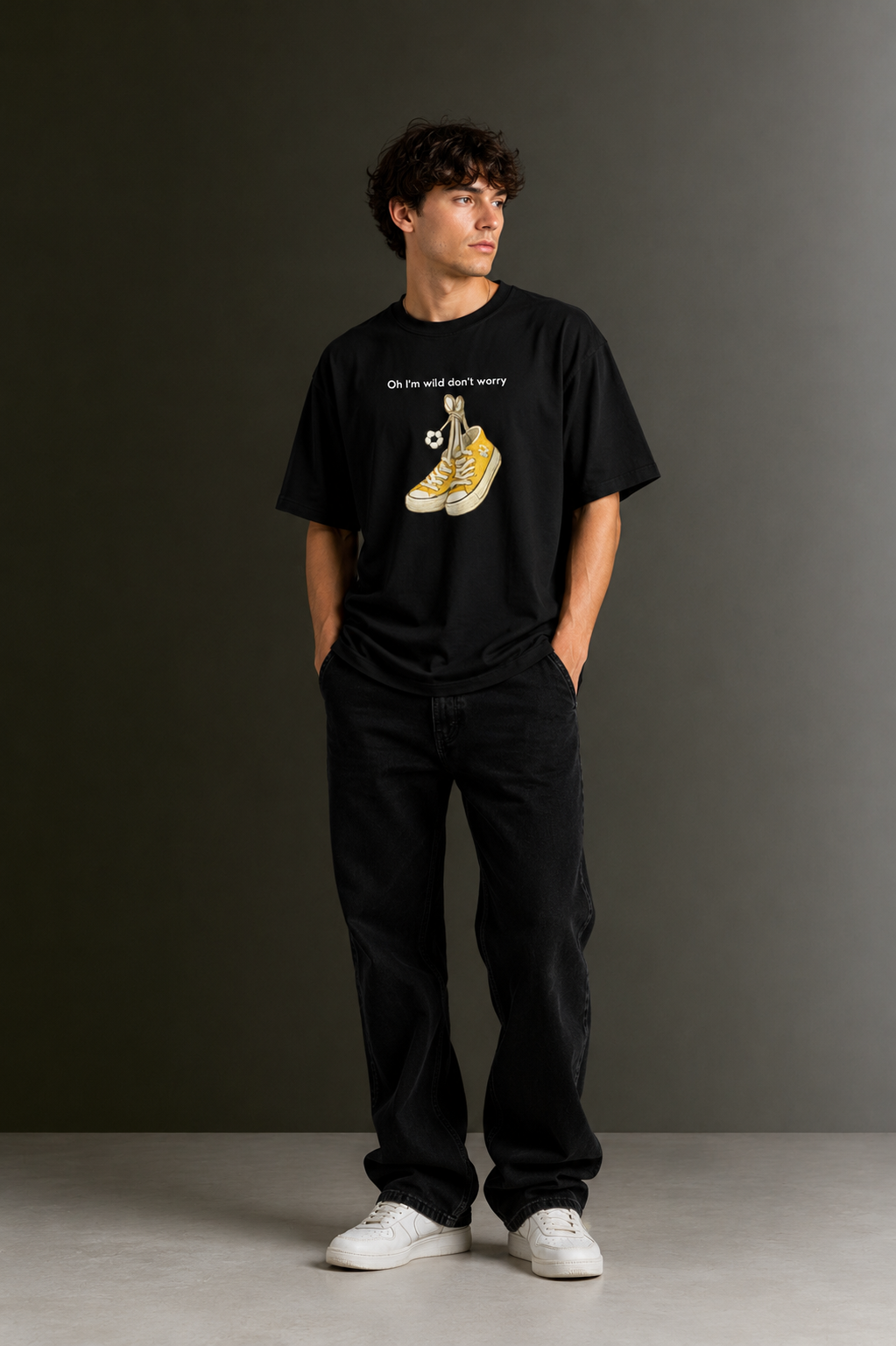 Men's Drop Shoulder Front Printed T-Shirt | Graphic Tee | OUTPUFF