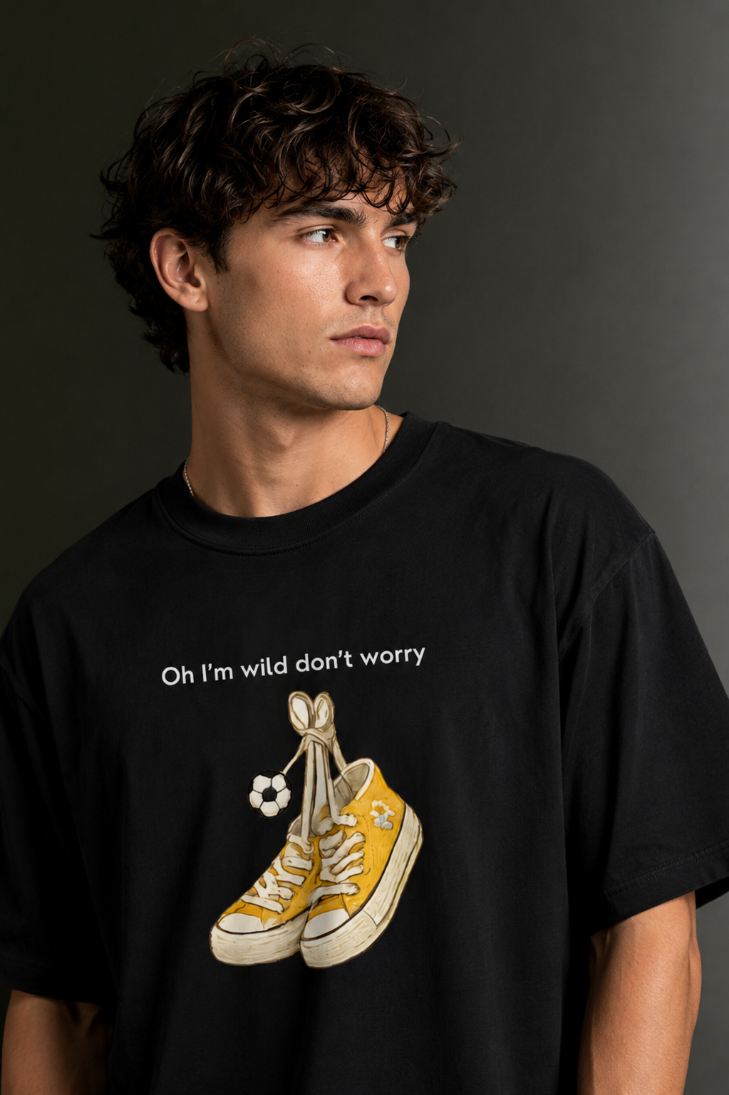 Men's Drop Shoulder Front Printed T-Shirt | Graphic Tee | OUTPUFF