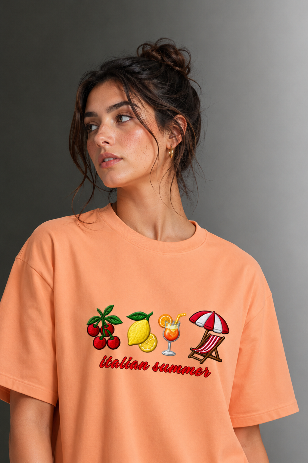 Women Drop Shoulder Front Printed T-Shirt | OUTPUFF