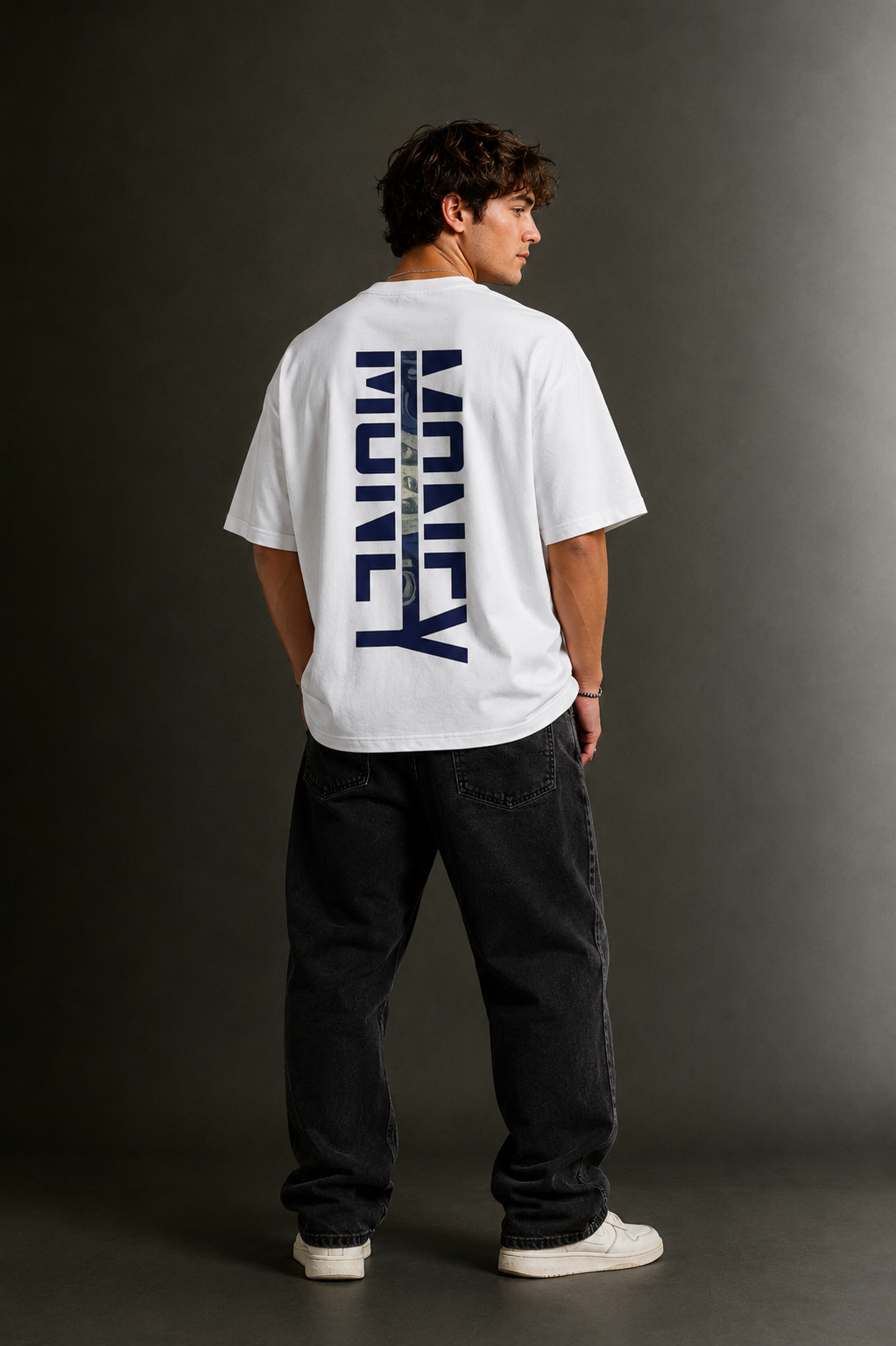 Men's Drop Shoulder Front Printed T-Shirt | Graphic Tee | OUTPUFF