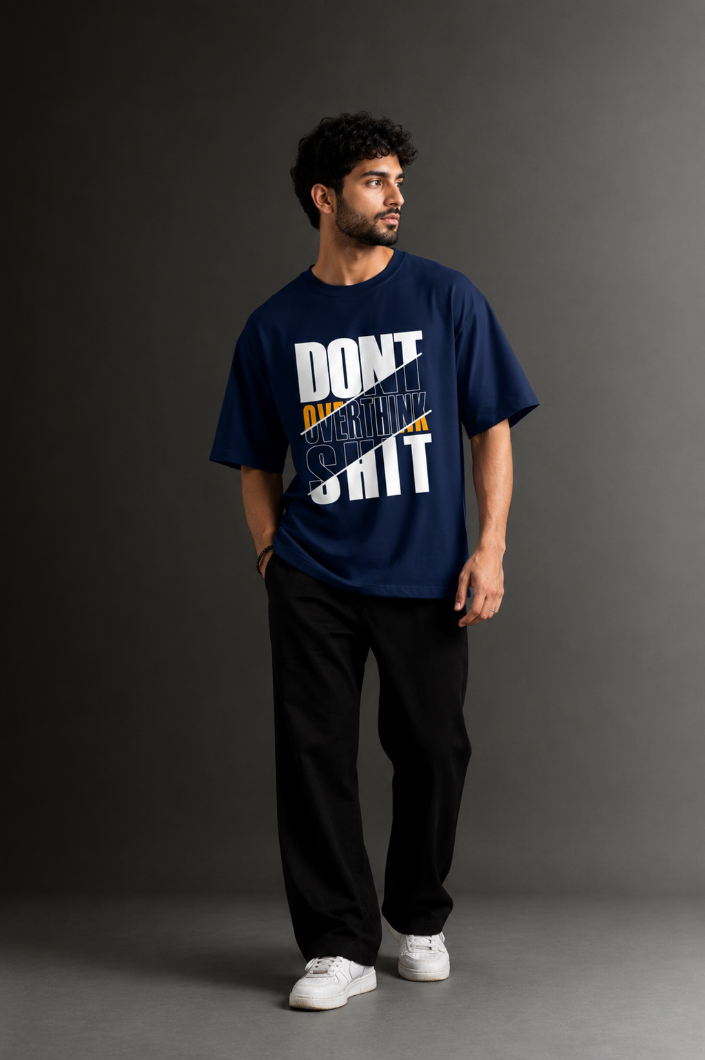 Men's Drop Shoulder Front Printed T-Shirt | Graphic Tee | OUTPUFF