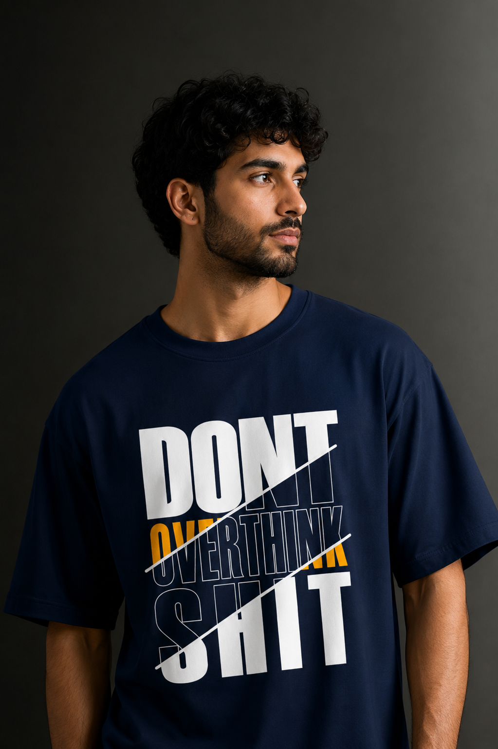 Men's Drop Shoulder Front Printed T-Shirt | Graphic Tee | OUTPUFF