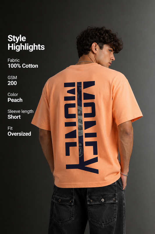 Men's Drop Shoulder Front Printed T-Shirt | Graphic Tee | OUTPUFF