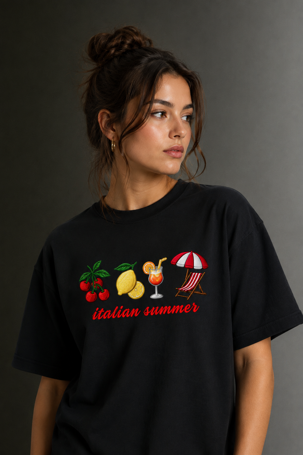 Women Drop Shoulder Front Printed T-Shirt | OUTPUFF