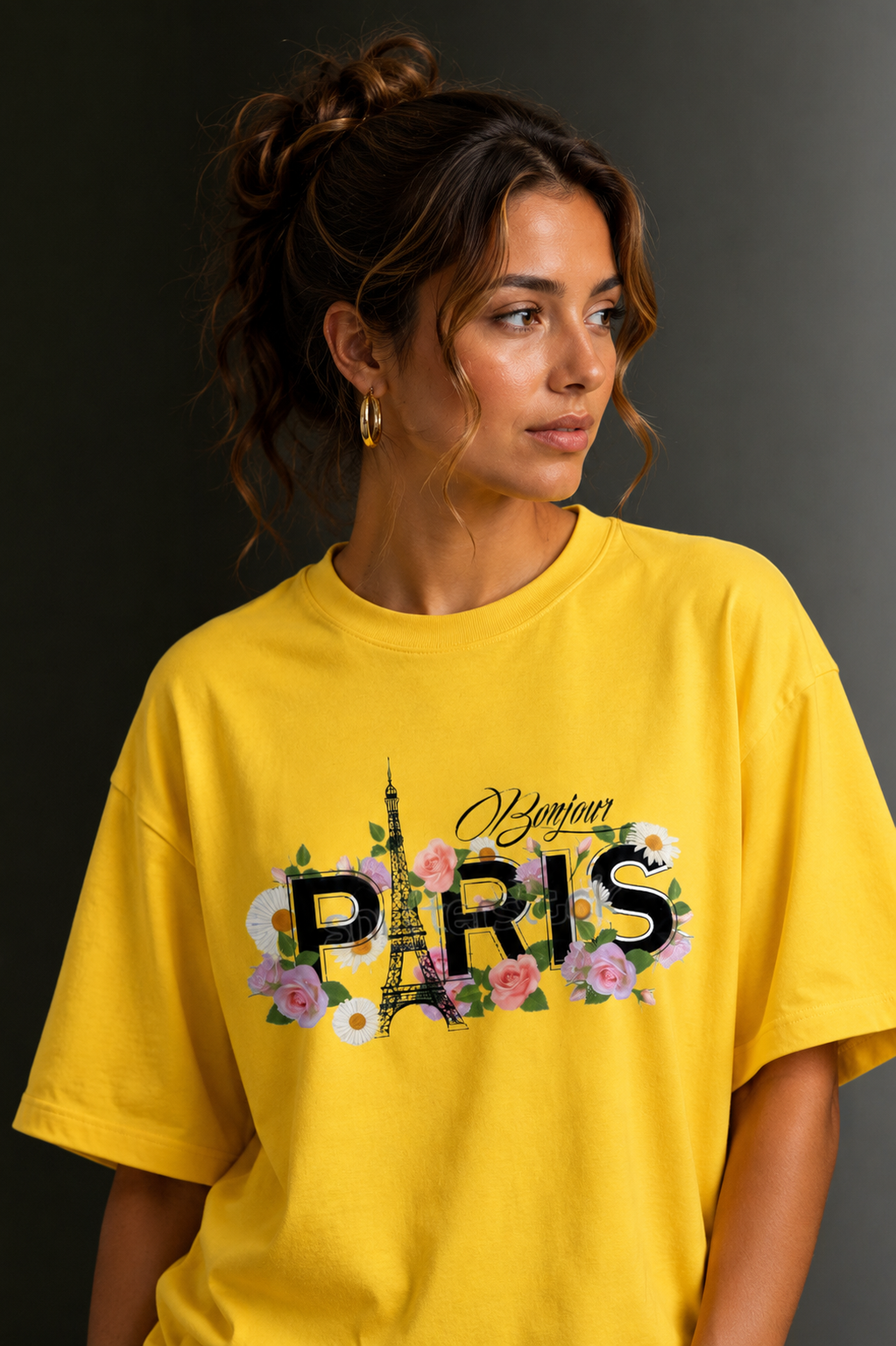 Women Drop Shoulder Front Printed T-Shirt | OUTPUFF