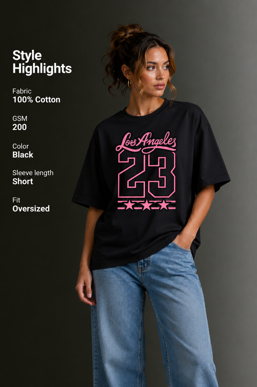 Women Drop Shoulder Front Printed T-Shirt | OUTPUFF
