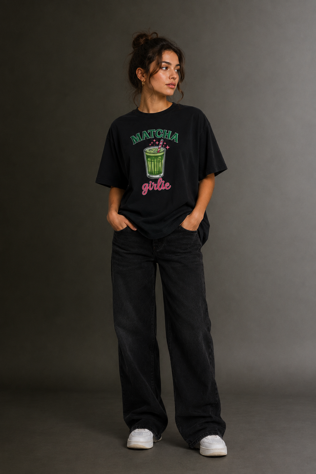 Women Drop Shoulder Front Printed T-Shirt | OUTPUFF