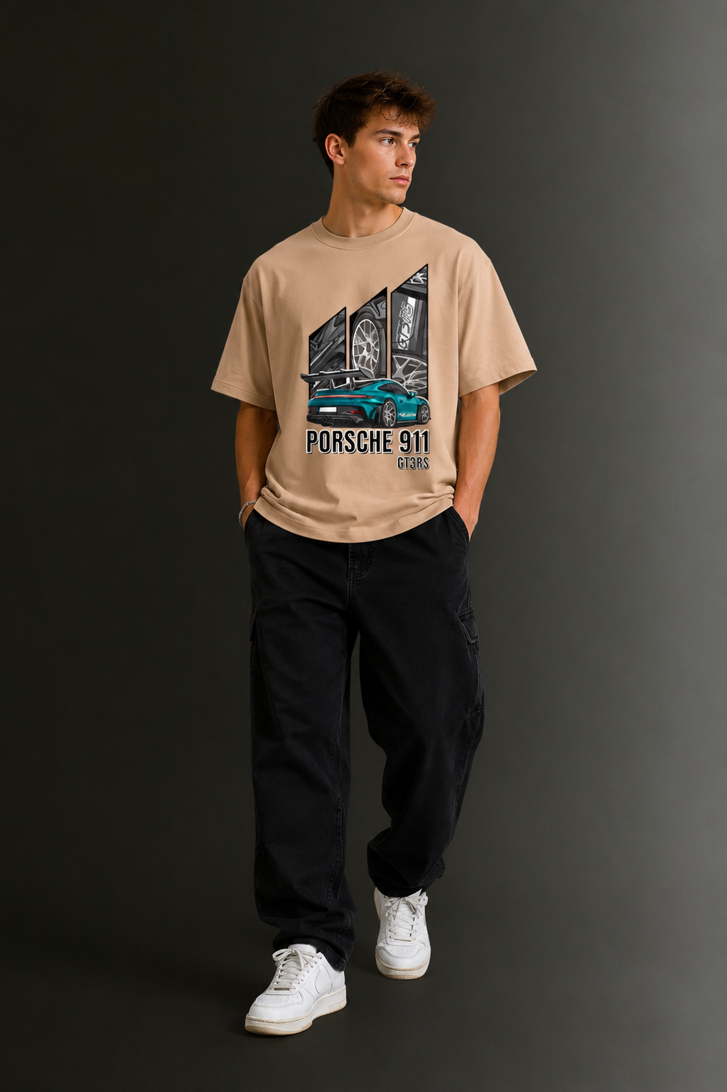 Men's Drop Shoulder Front Printed T-Shirt | Graphic Tee | OUTPUFF