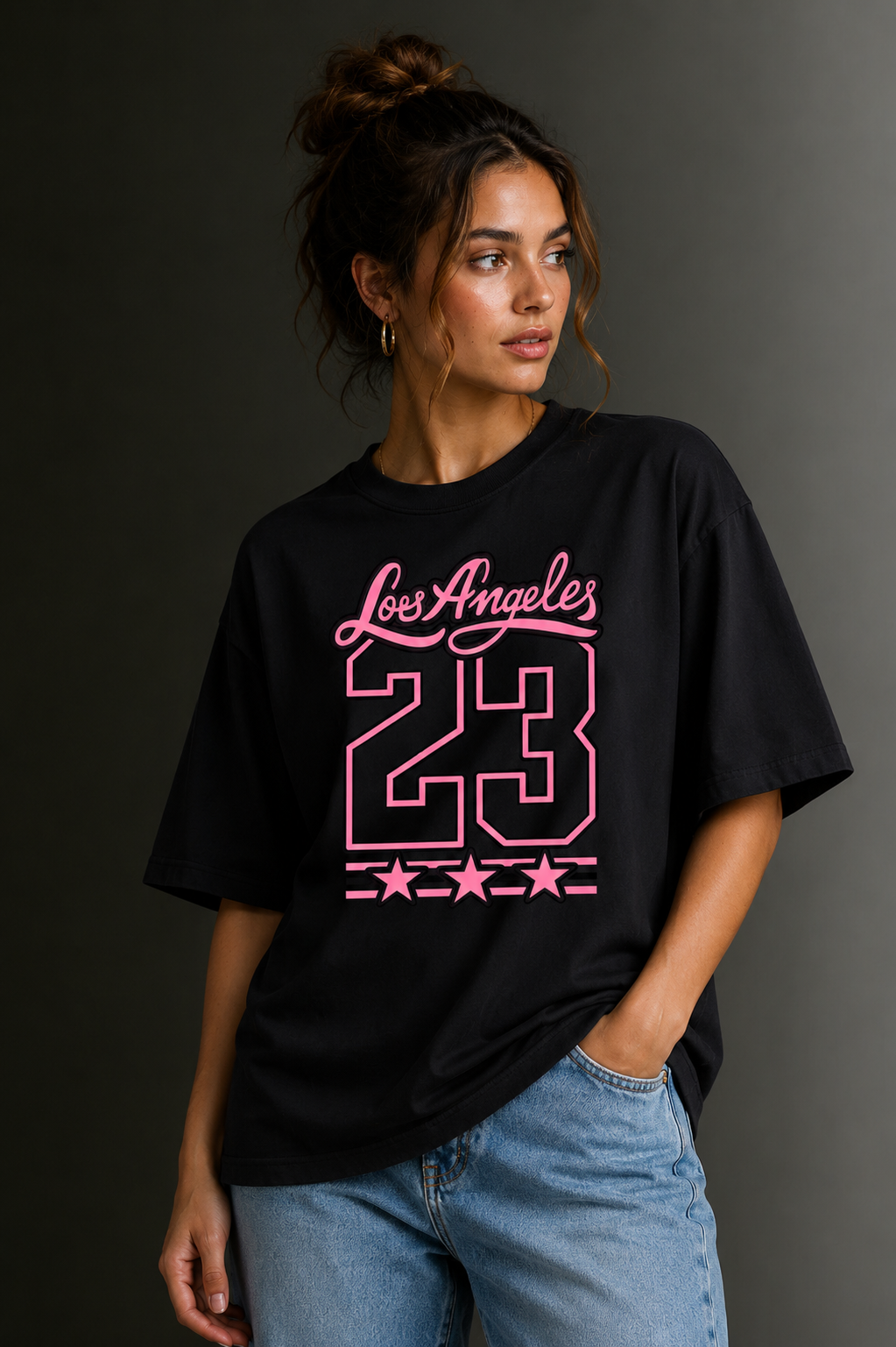 Women Drop Shoulder Front Printed T-Shirt | OUTPUFF