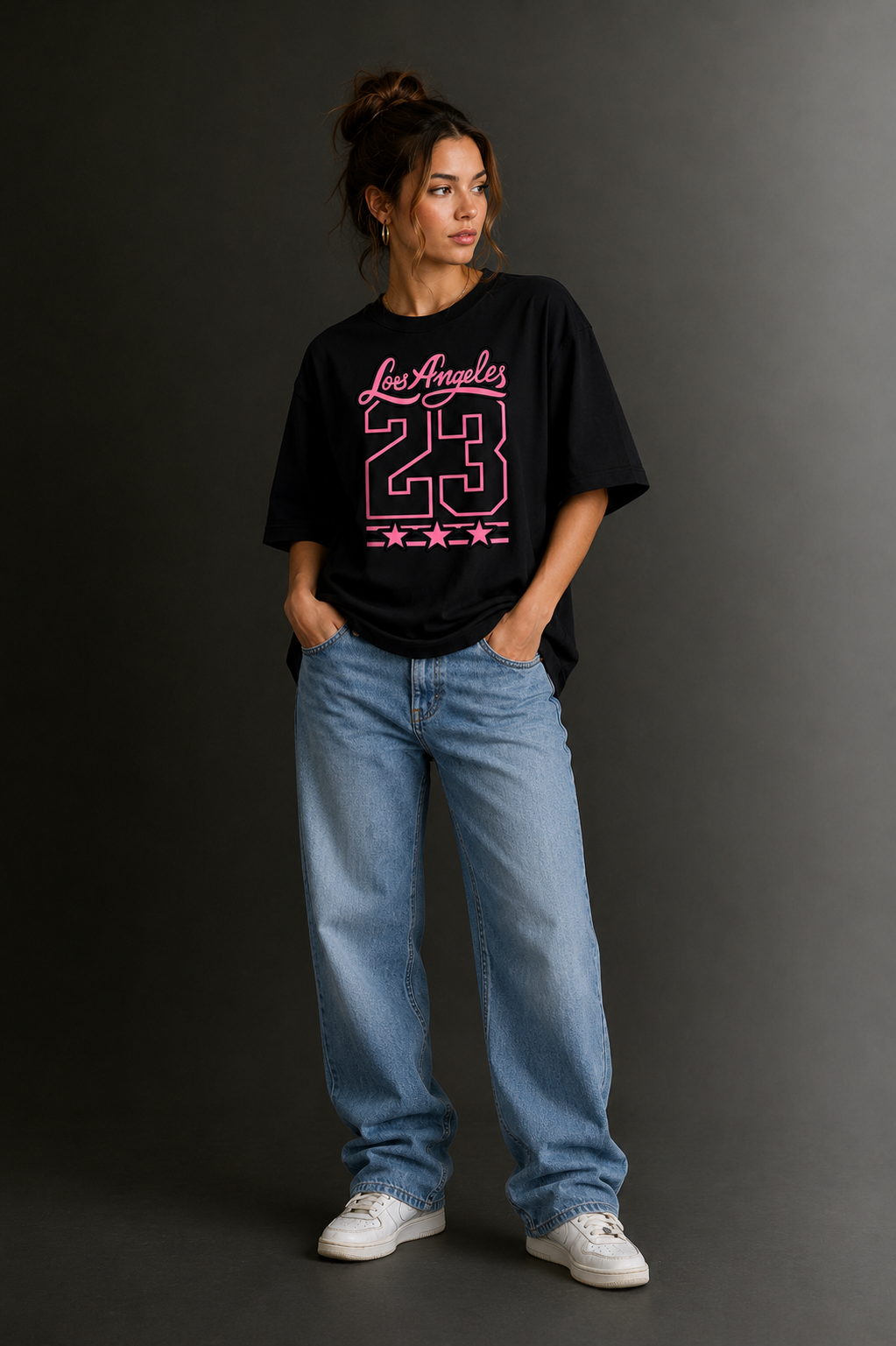 Women Drop Shoulder Front Printed T-Shirt | OUTPUFF