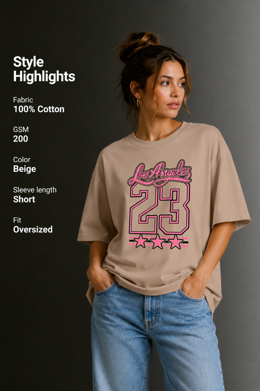 Women Drop Shoulder Front Printed T-Shirt | OUTPUFF
