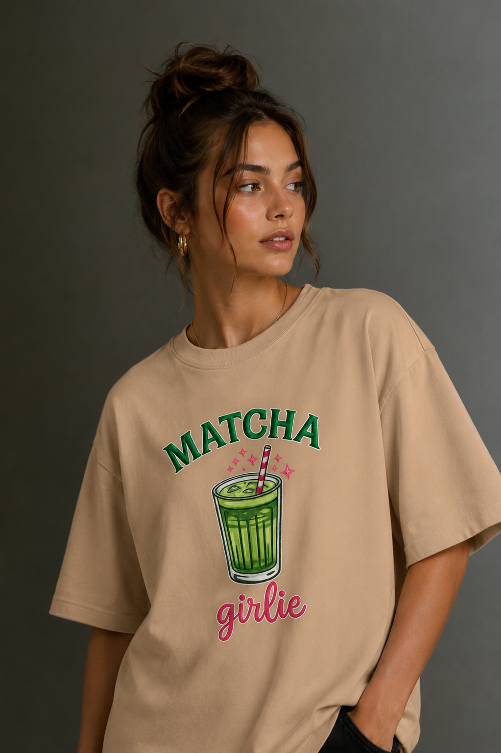 Women Drop Shoulder Front Printed T-Shirt | OUTPUFF