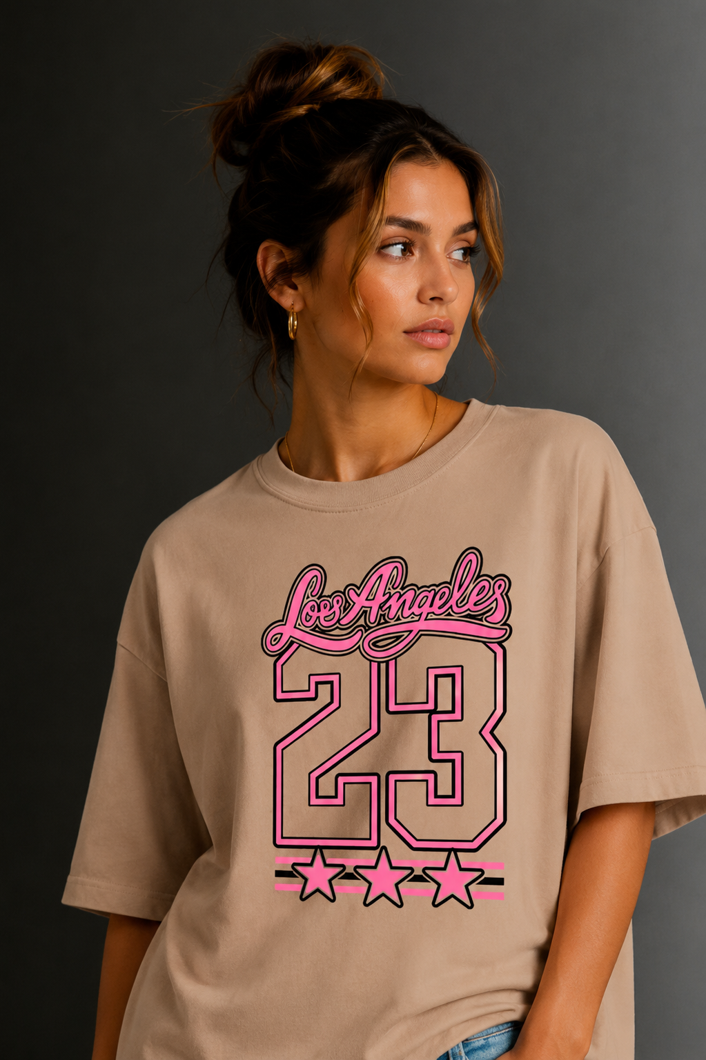 Women Drop Shoulder Front Printed T-Shirt | OUTPUFF