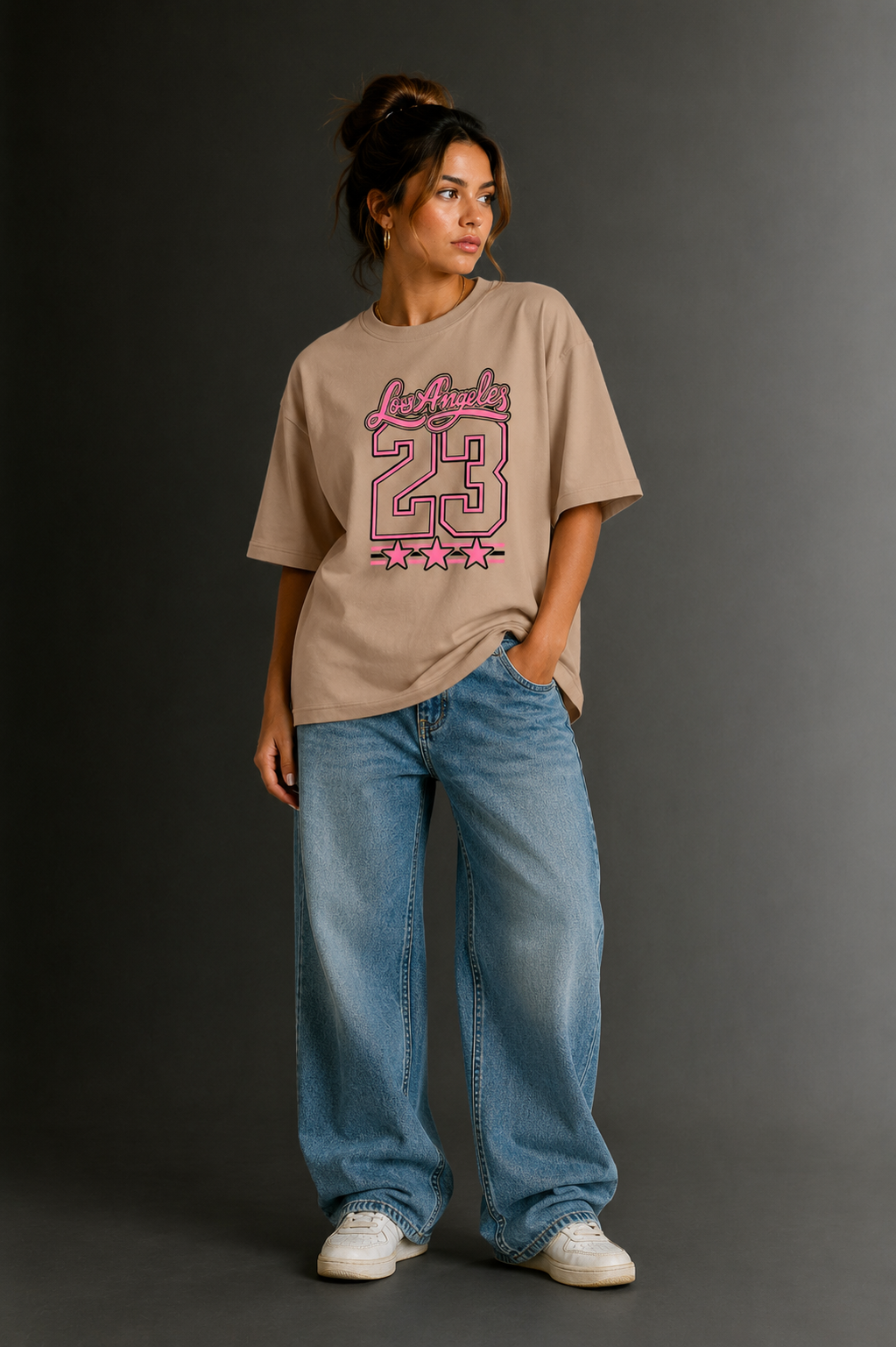 Women Drop Shoulder Front Printed T-Shirt | OUTPUFF
