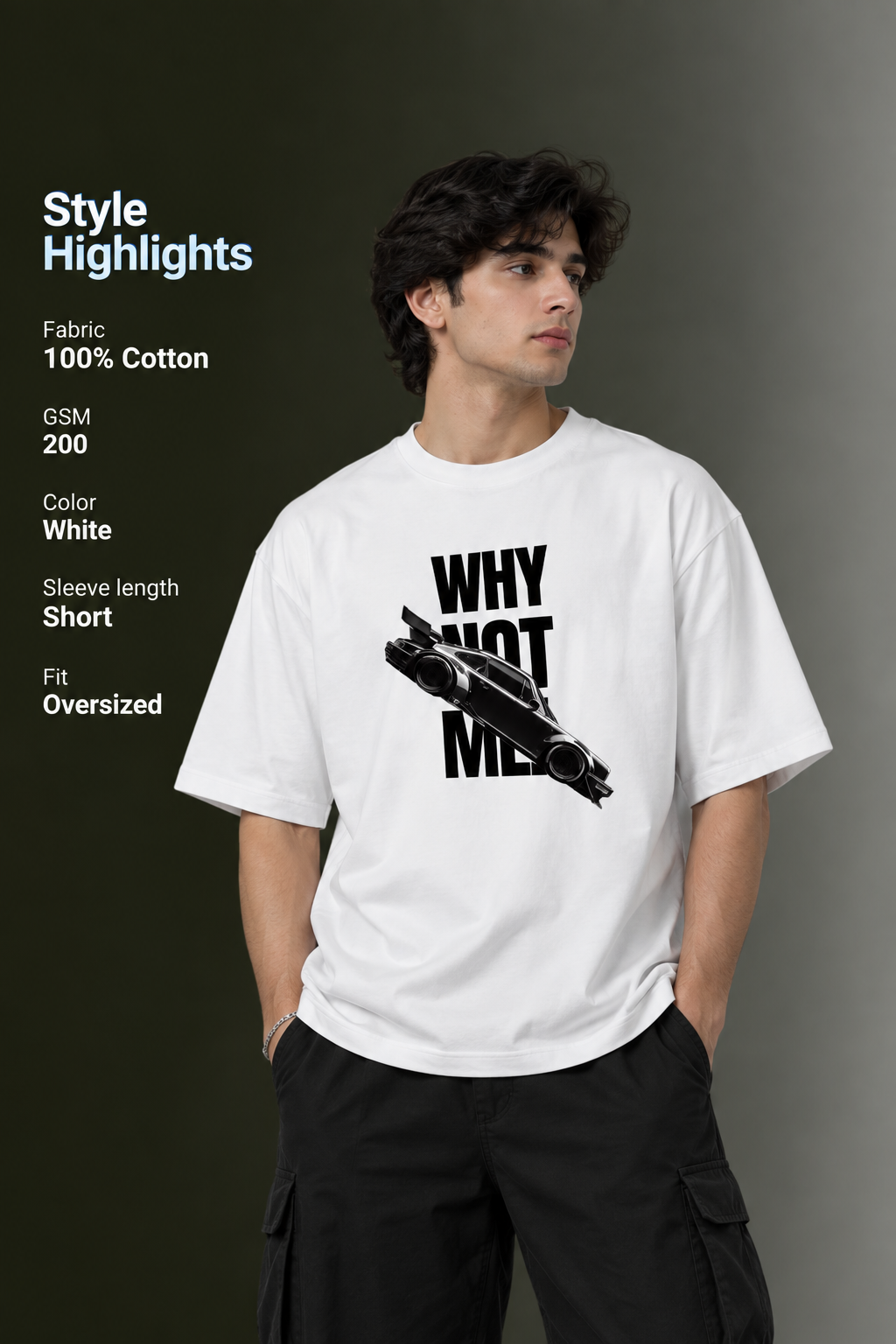 Men's Drop Shoulder Front Printed T-Shirt | Graphic Tee | OUTPUFF