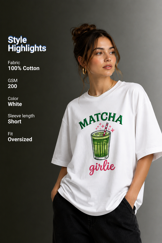 Women Drop Shoulder Front Printed T-Shirt | OUTPUFF