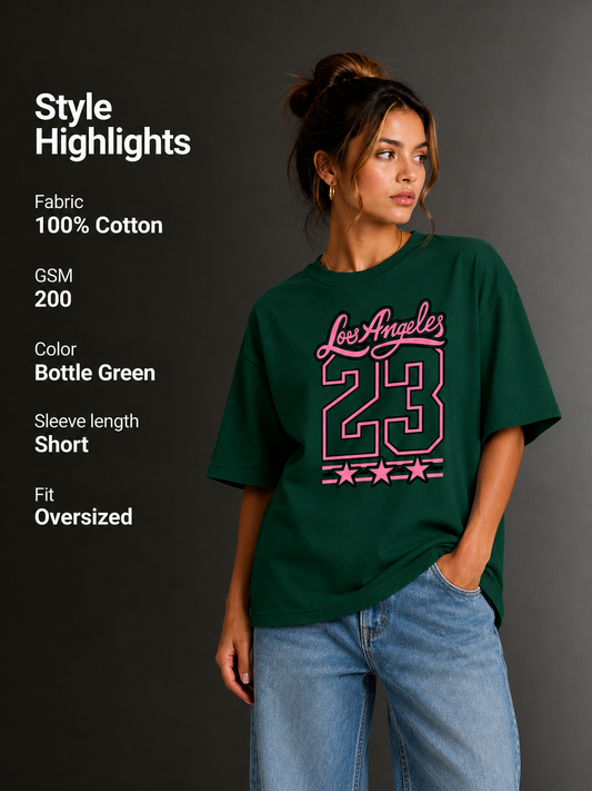 Women Drop Shoulder Front Printed T-Shirt | OUTPUFF