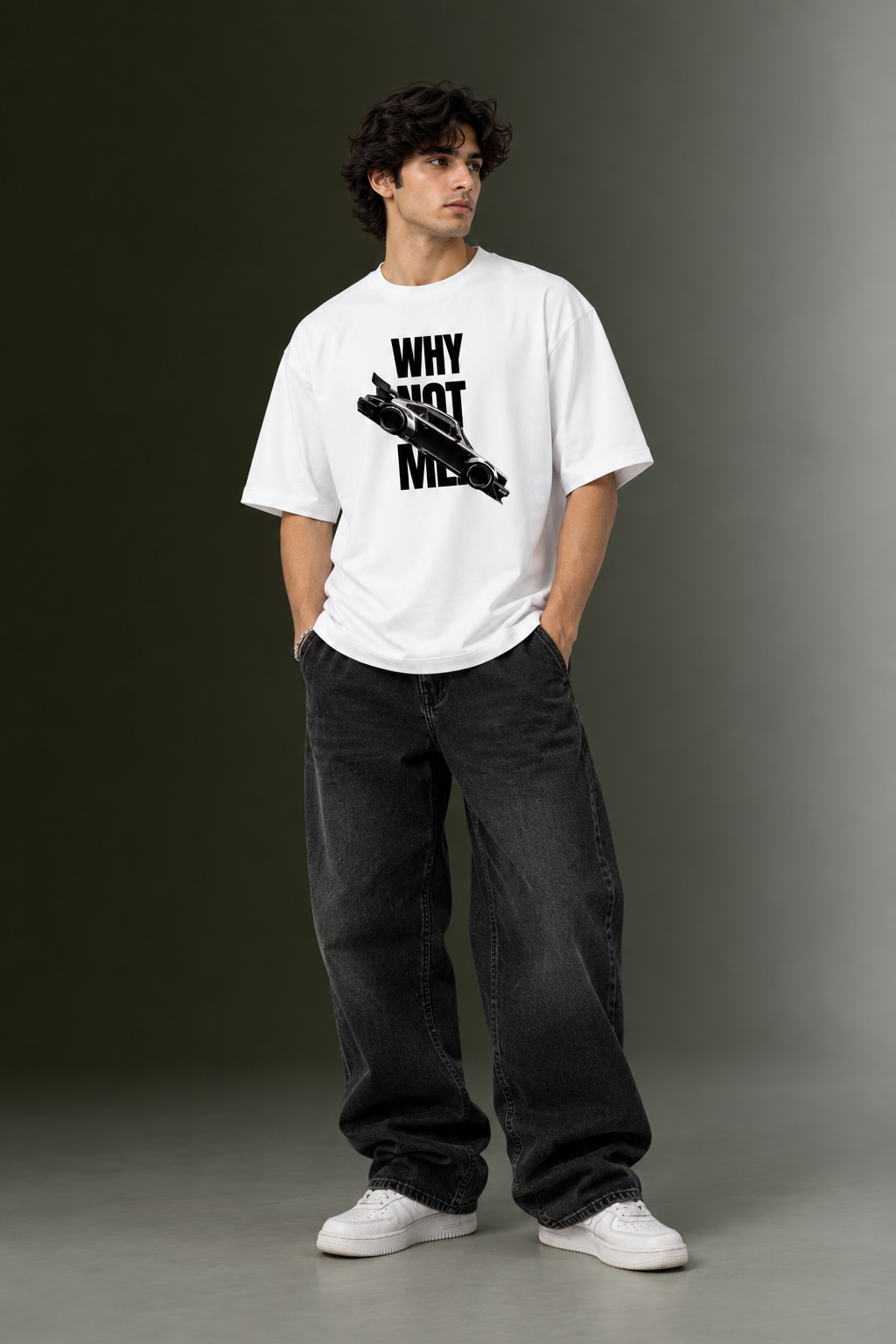 Men's Drop Shoulder Front Printed T-Shirt | Graphic Tee | OUTPUFF