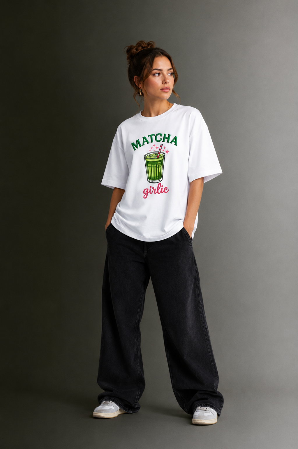Women Drop Shoulder Front Printed T-Shirt | OUTPUFF