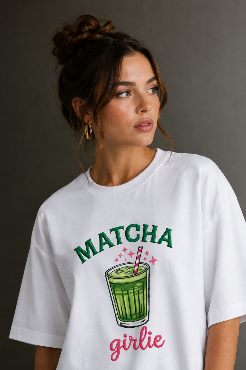Women Drop Shoulder Front Printed T-Shirt | OUTPUFF
