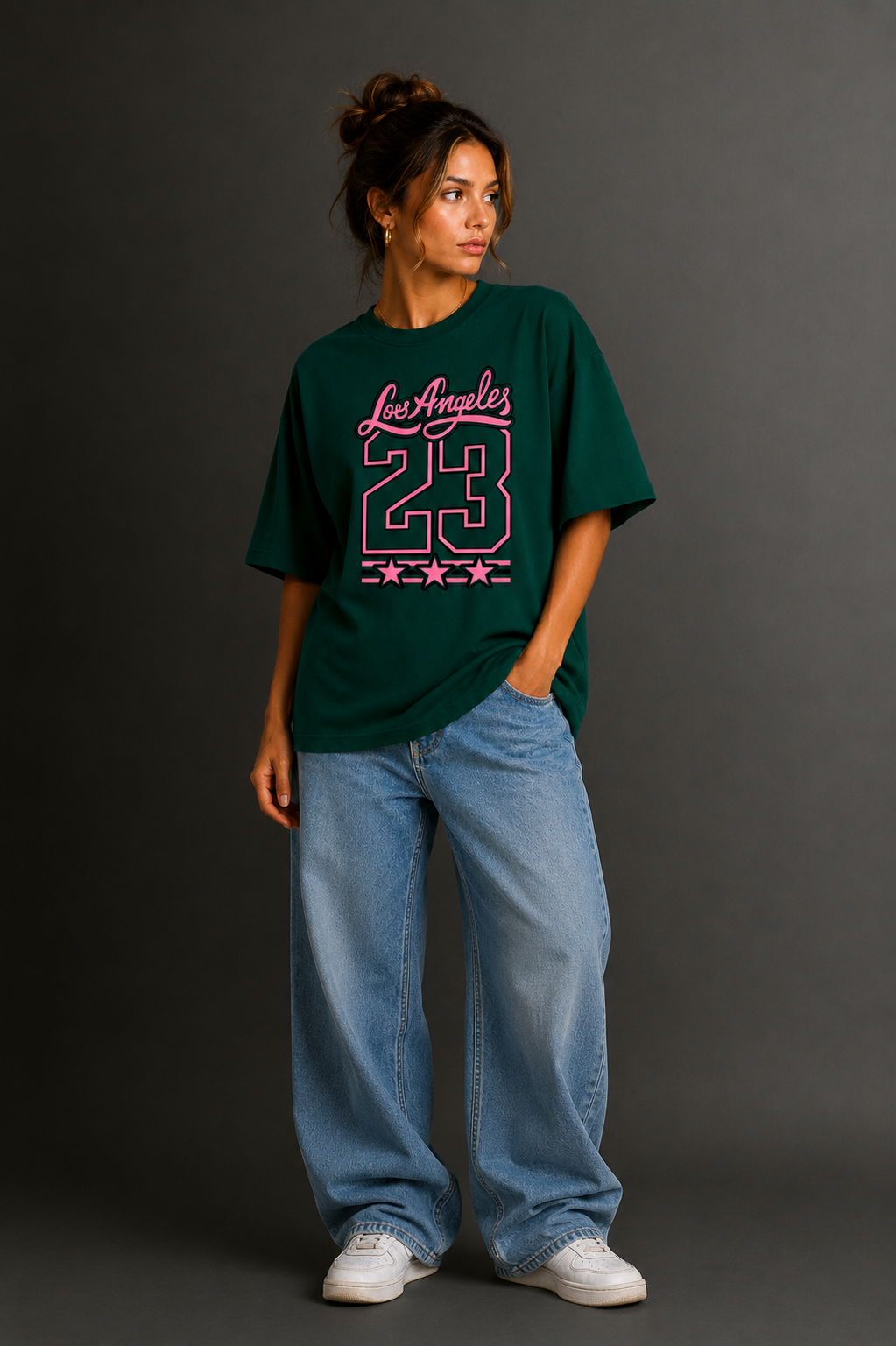 Women Drop Shoulder Front Printed T-Shirt | OUTPUFF