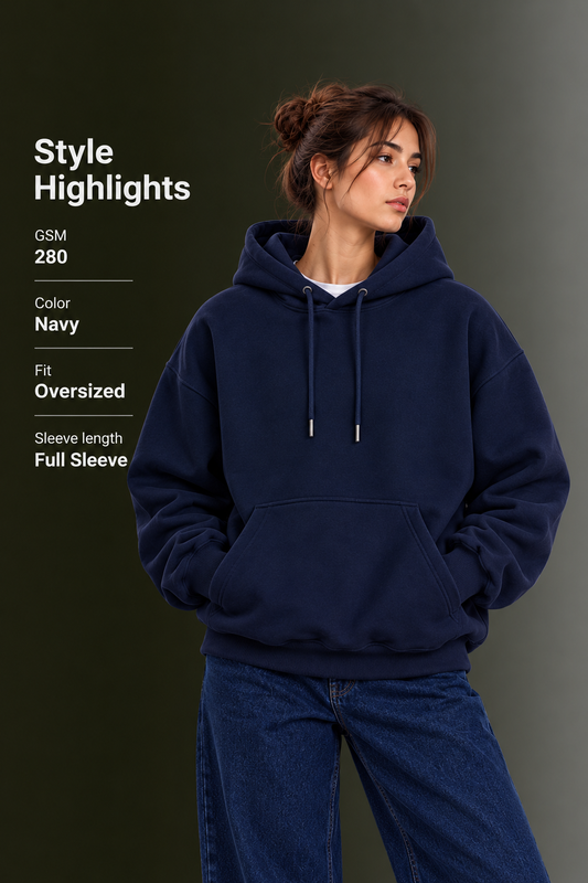 OUTPUFF Unisex Regular Fit Pullover Hoodie with Kangaroo Pocket
