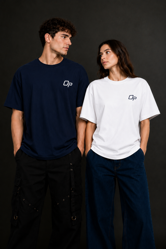 Couple Plain Drop Shoulder T-Shirt | OUTPUFF