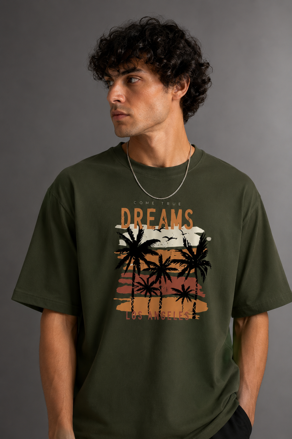 Men's Drop Shoulder Front Printed T-Shirt | Graphic Tee | OUTPUFF