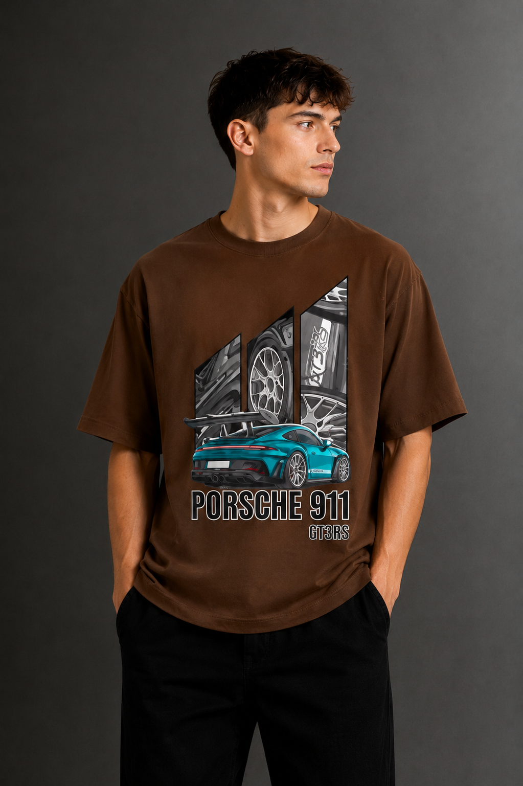 Men's Drop Shoulder Front Printed T-Shirt | Graphic Tee | OUTPUFF