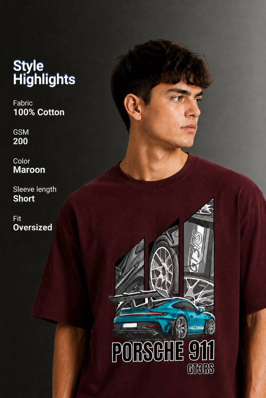 Men's Drop Shoulder Front Printed T-Shirt | Graphic Tee | OUTPUFF