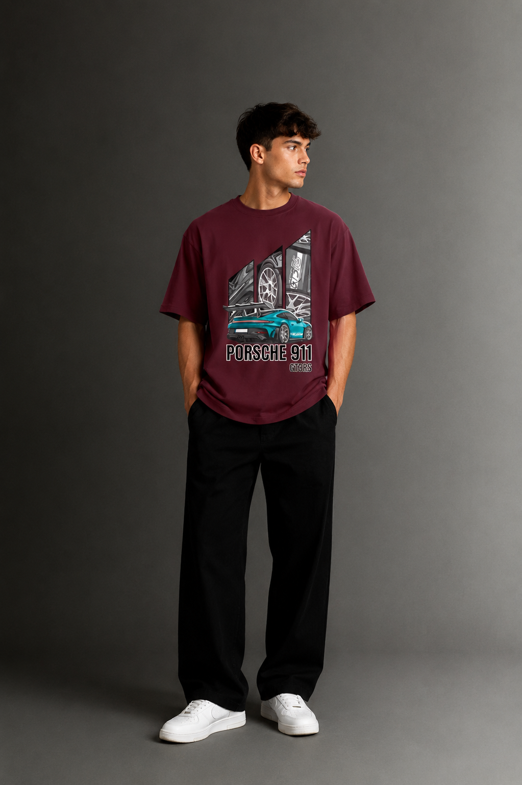 Men's Drop Shoulder Front Printed T-Shirt | Graphic Tee | OUTPUFF