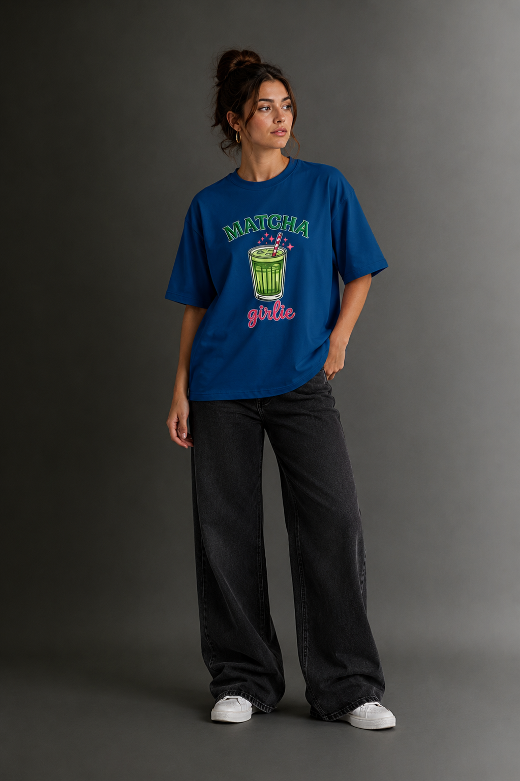 Women Drop Shoulder Front Printed T-Shirt | OUTPUFF