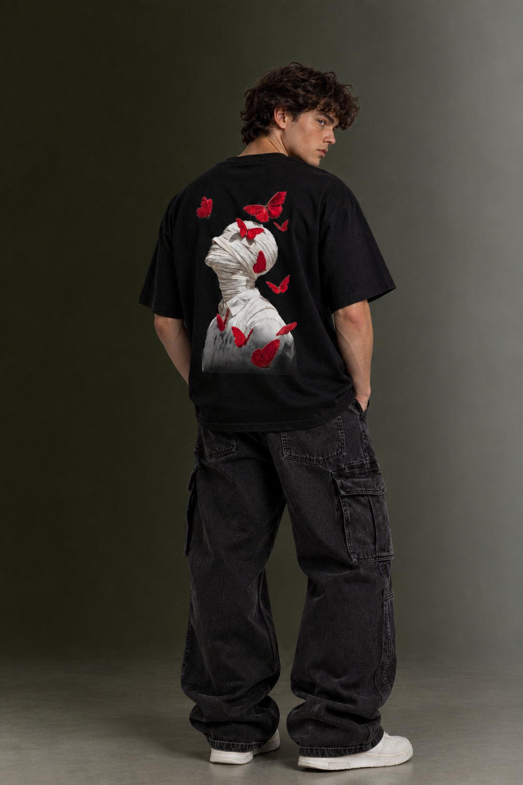 Men's Drop Shoulder Back Printed T-Shirt | Graphic Tee | OUTPUFF