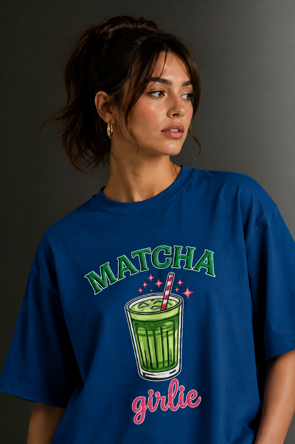 Women Drop Shoulder Front Printed T-Shirt | OUTPUFF