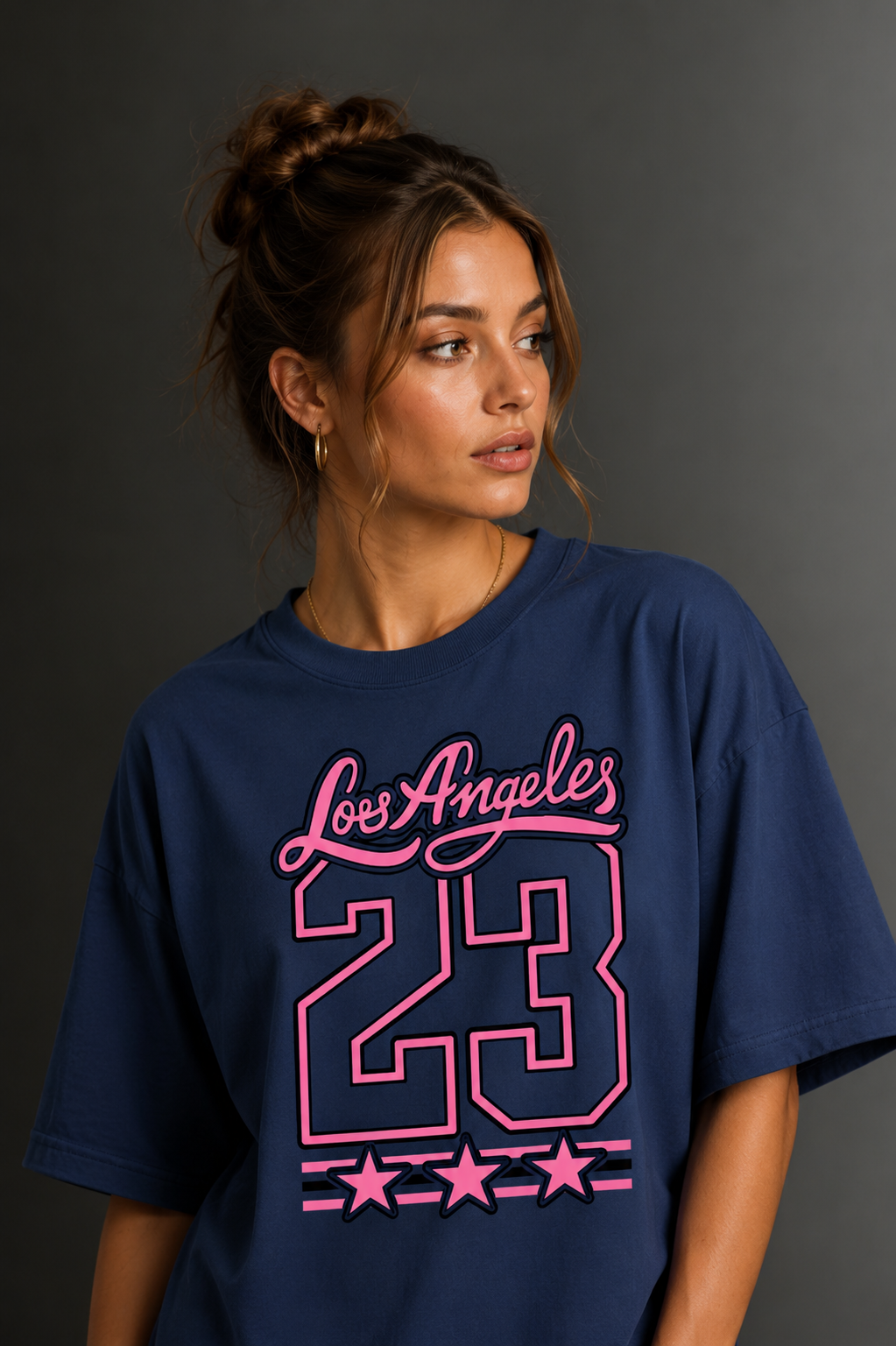 Women Drop Shoulder Front Printed T-Shirt | OUTPUFF