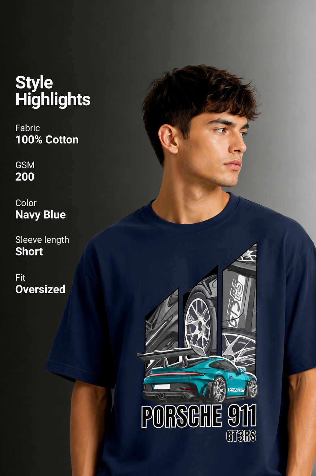 Men's Drop Shoulder Front Printed T-Shirt | Graphic Tee | OUTPUFF