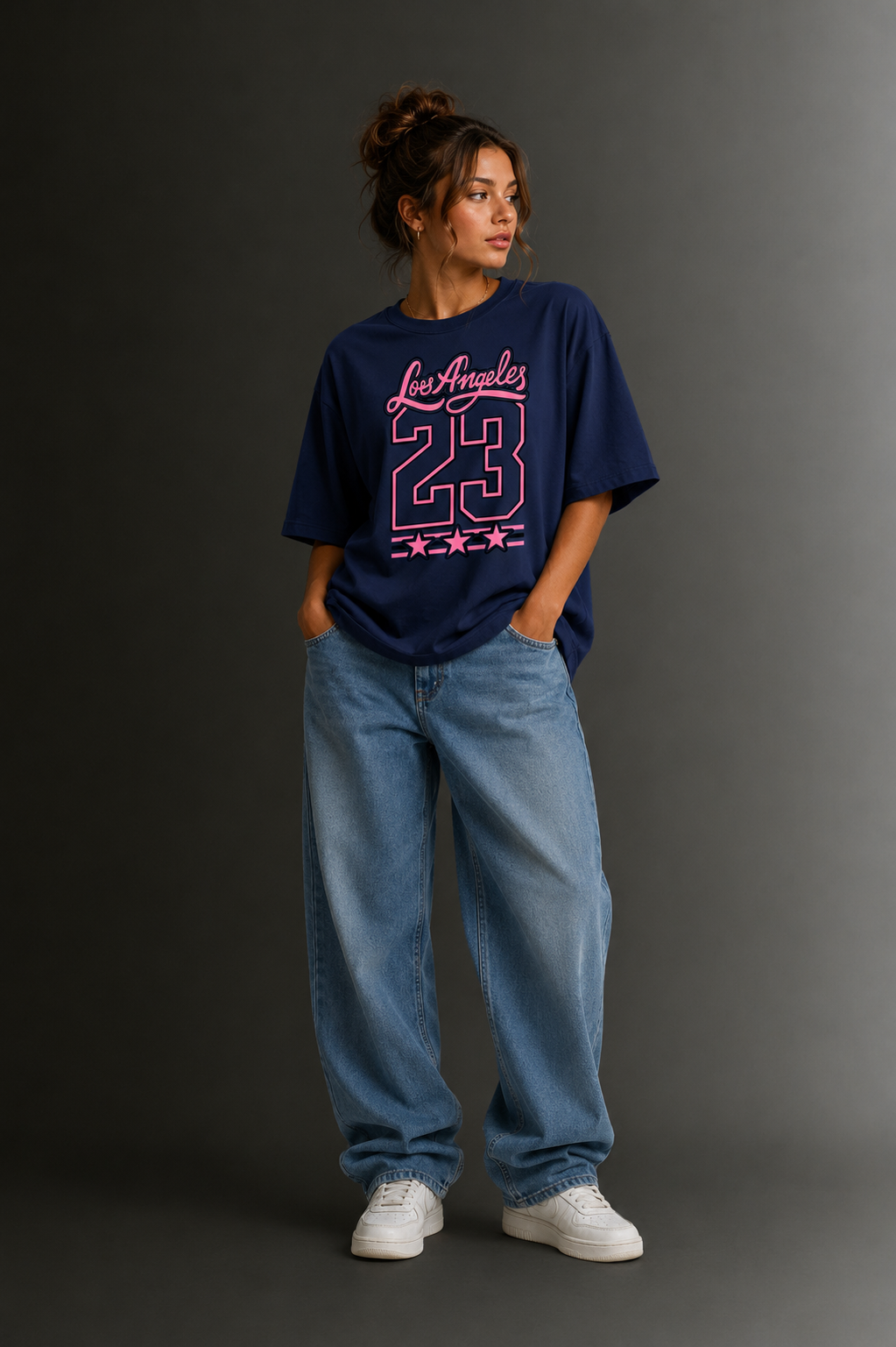 Women Drop Shoulder Front Printed T-Shirt | OUTPUFF