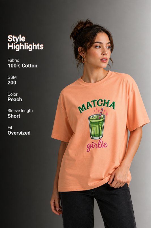 Women Drop Shoulder Front Printed T-Shirt | OUTPUFF