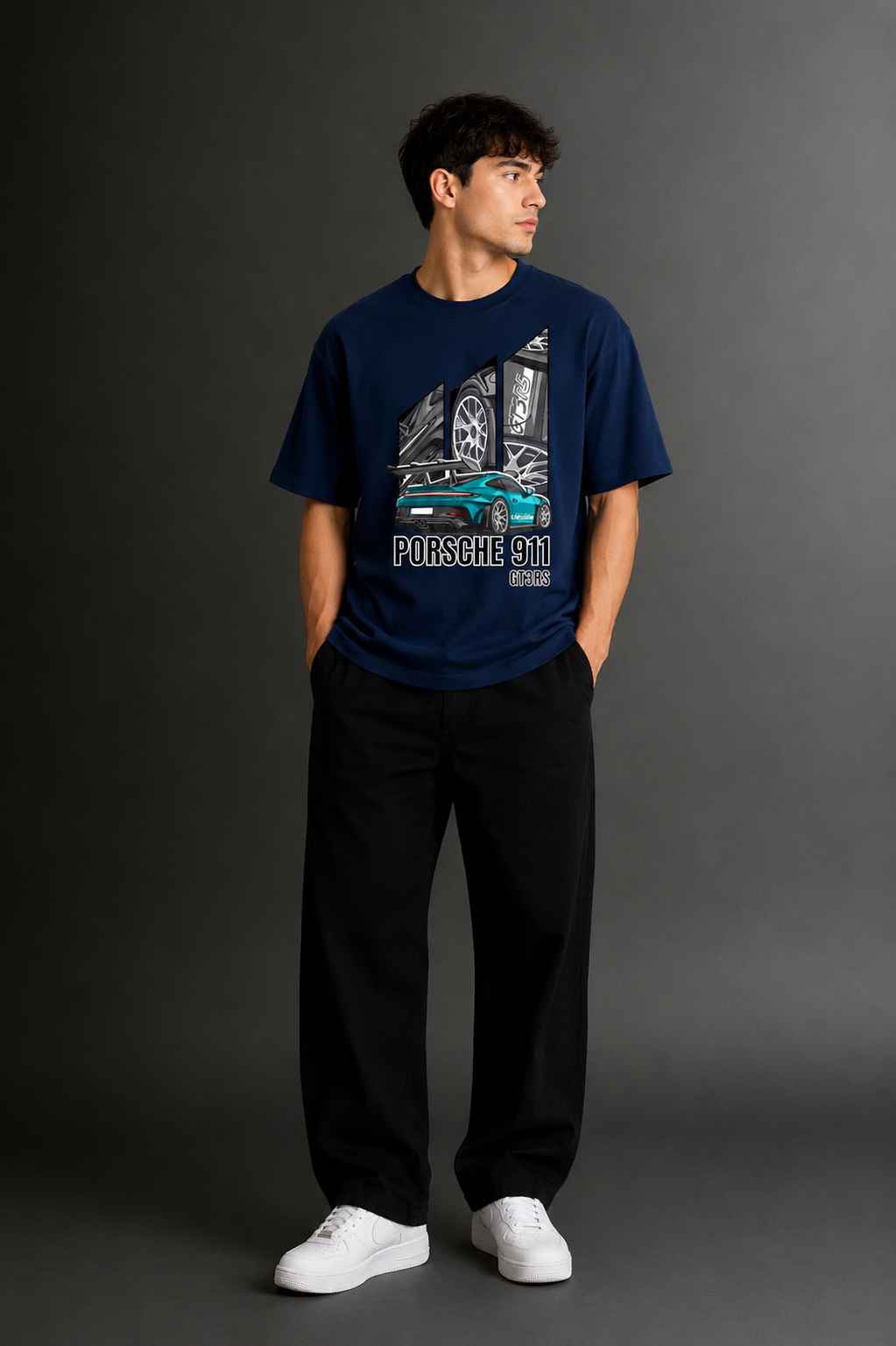 Men's Drop Shoulder Front Printed T-Shirt | Graphic Tee | OUTPUFF