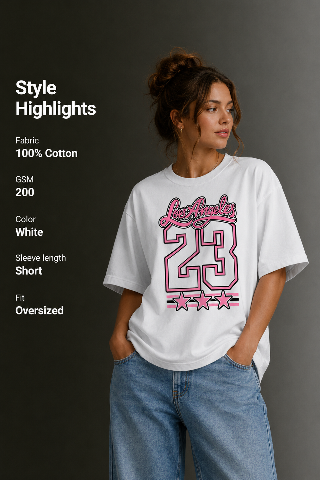 Women Drop Shoulder Front Printed T-Shirt | OUTPUFF