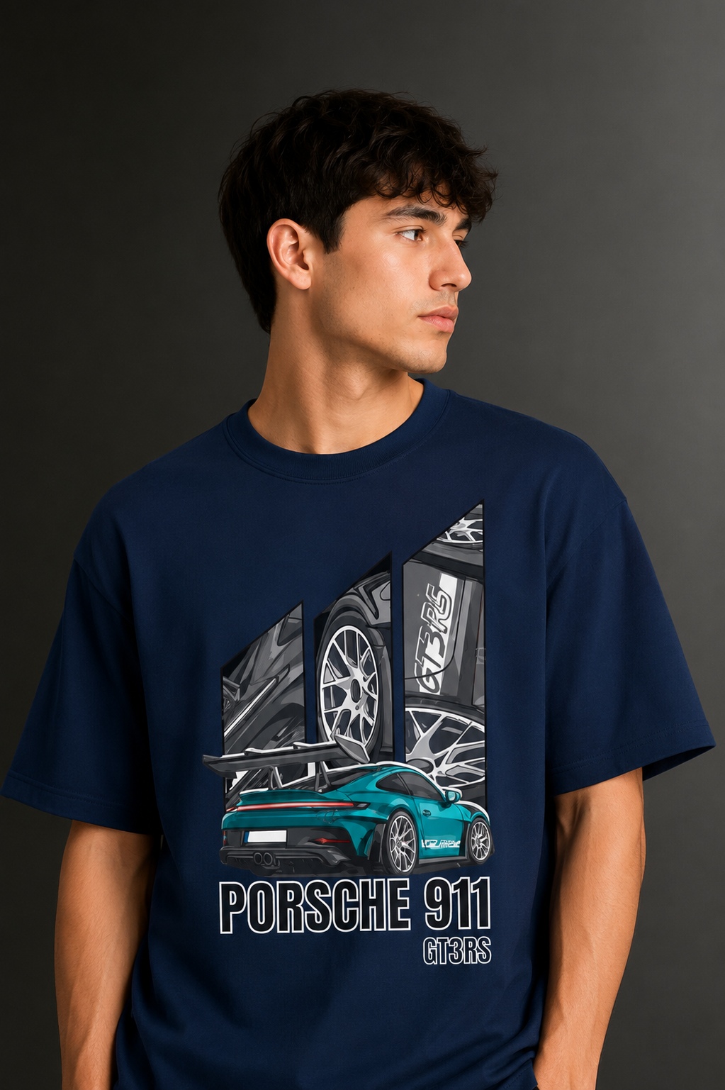 Men's Drop Shoulder Front Printed T-Shirt | Graphic Tee | OUTPUFF